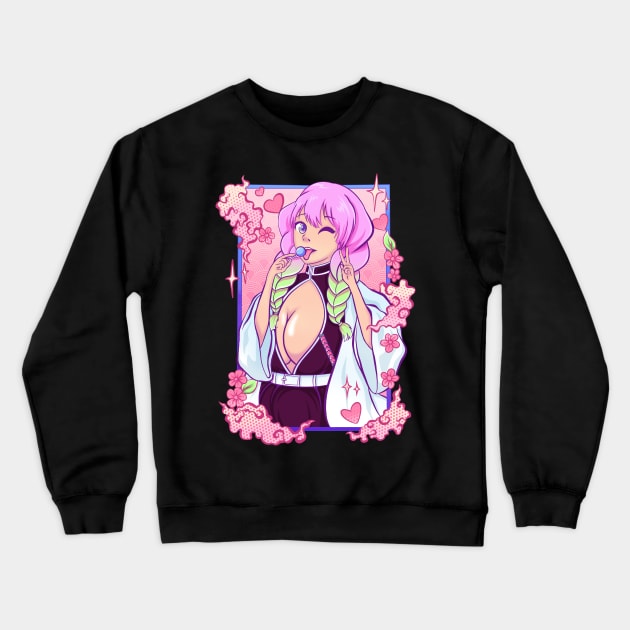 Mitsuri Kanroji Crewneck Sweatshirt by Illustrasikuu